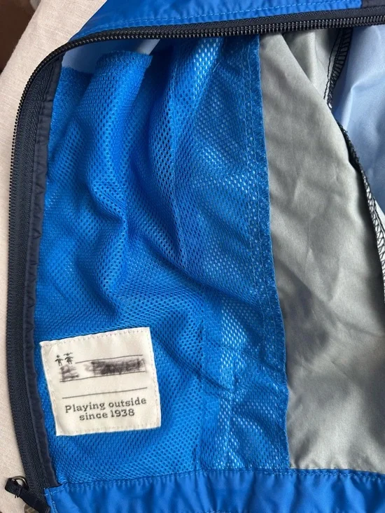 Columbia Youth Medium 10/12 Blue Hooded Windbreaker Jacket Lightweight - Picture 6 of 8